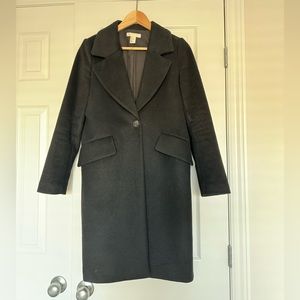 H&M Black Wool Blend Coat